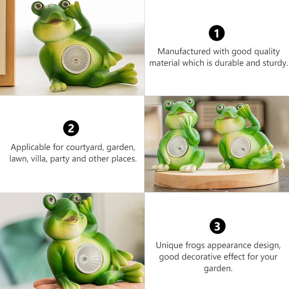 1Pc Frogs Shape Solar Light Creative Household Decor Light Garden Landscape Lamp