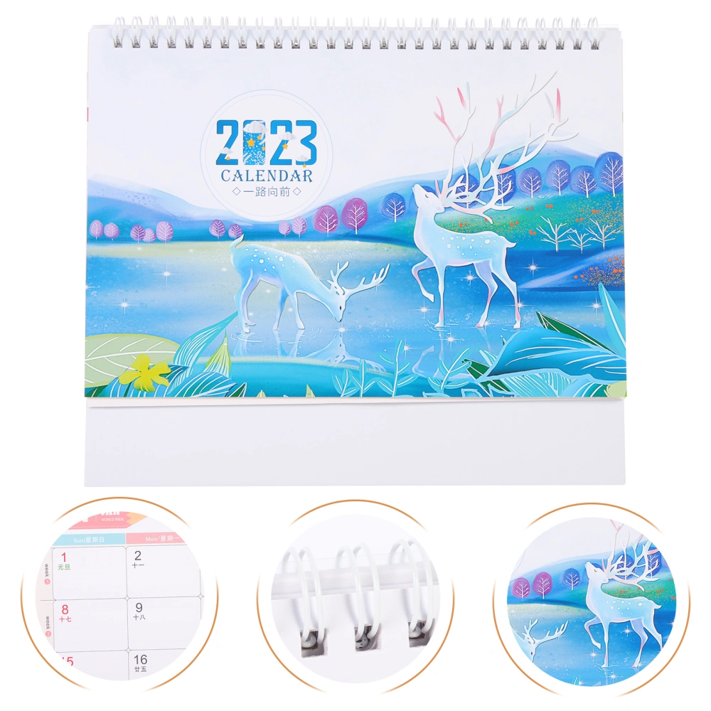 Household Desk Calendar 2023 Calendar Ornament Decorative Tabletop Calendar Office Calendar