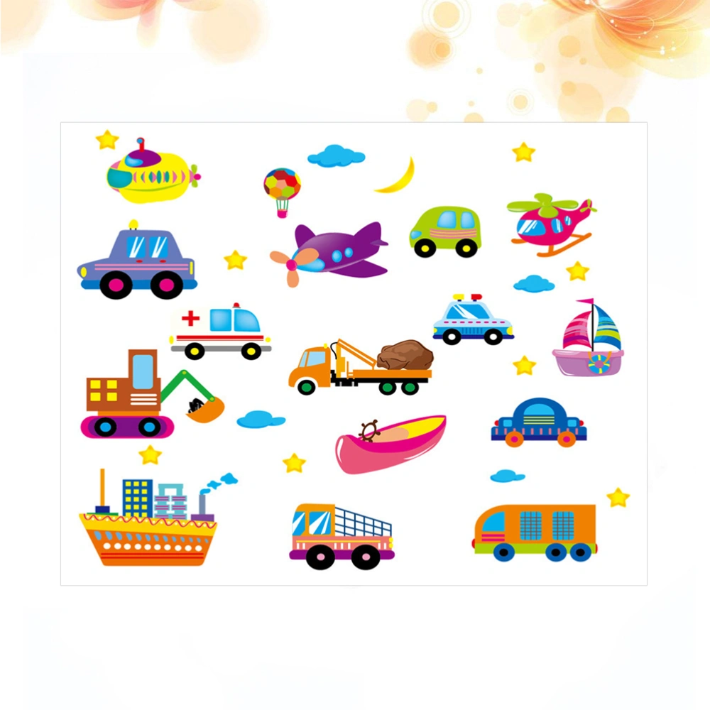 Cartoon Car Wall Sticker DIY Removable Wall Decoration Decals for Kids Room