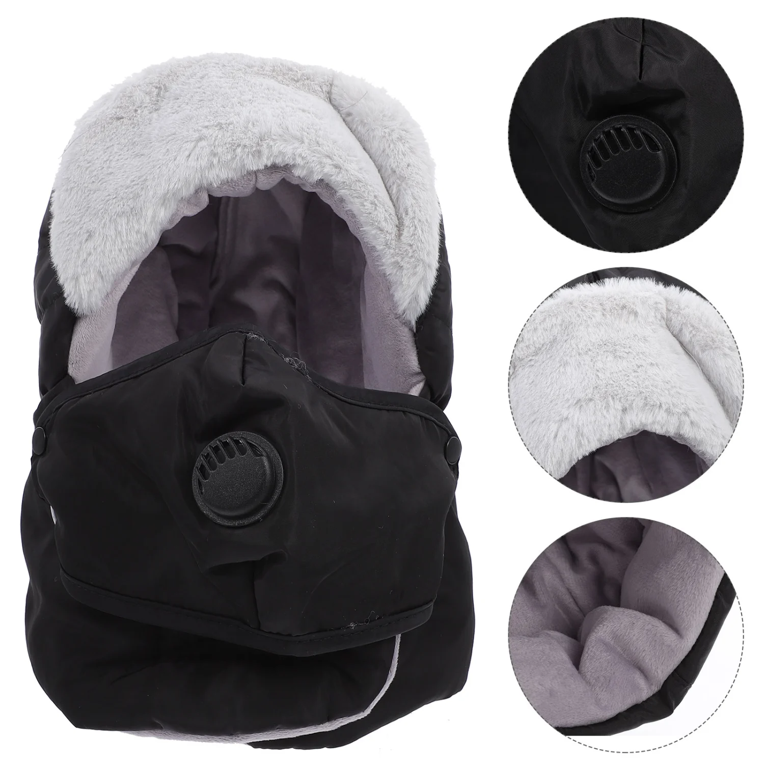 1 Set Winter Hat Mask Cotton Protective Hat Windproof Skiing Hat With Mask