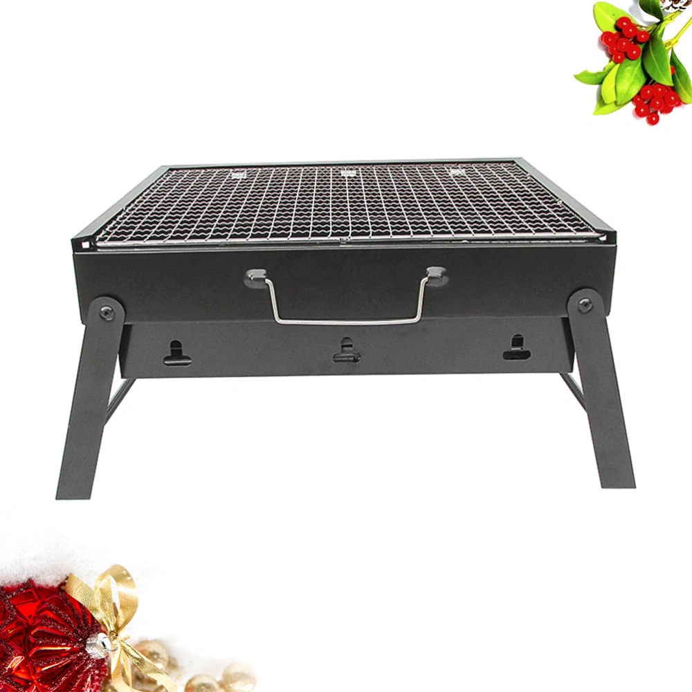 Charcoal Grill Stainless Steel BBQ Rack Mini Foldable Barbecue Grill Simple Garden Barbecue Rack Outdoor Barbecue Grill