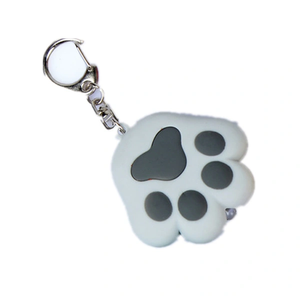 LED Light Sound Cat Claw Key Chain (Grey)