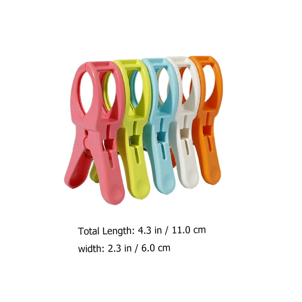 10pcs Plastic Windproof Quilt Clamps Clothing Non-slip Clips (Random Color)