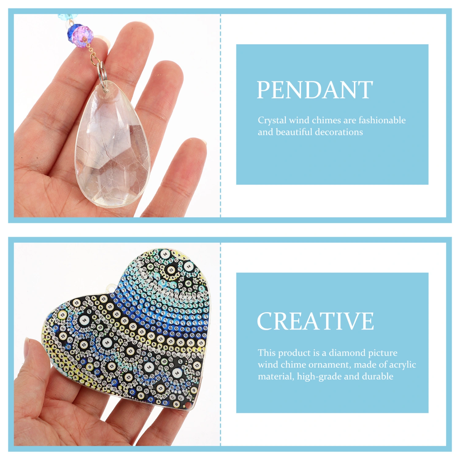 1 Set of Heart-shape DIY Diamond Suncatcher Diamond Drawing Hanging Ornament