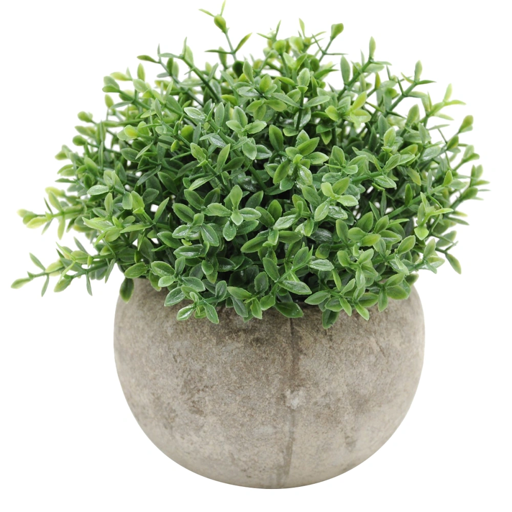 Mini Decorative Plastic Artificial Plants Grass in Pot for Home Garden Decor