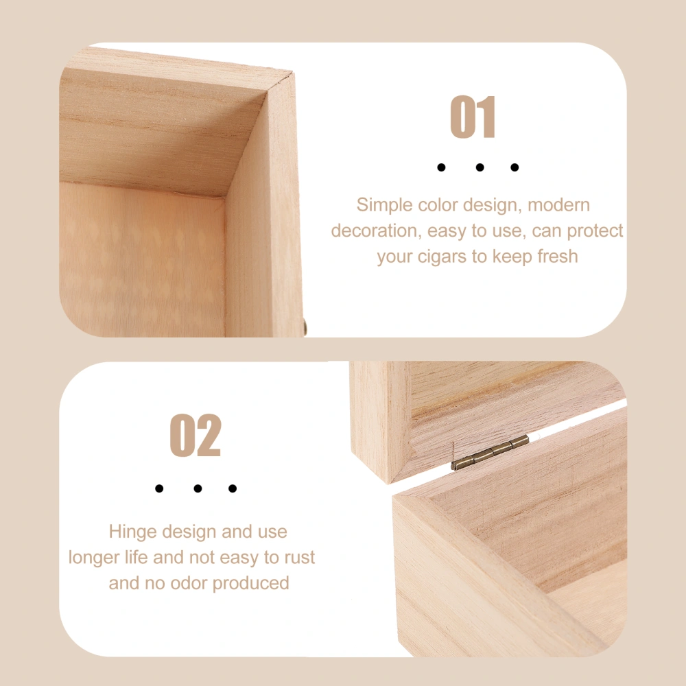 1 Set/3 Pcs Unfinished Wooden Case Creative Multi-function Box DIY Graffiti Supplies Storage Lock Case for Home Shop Adults Kids Craft Project