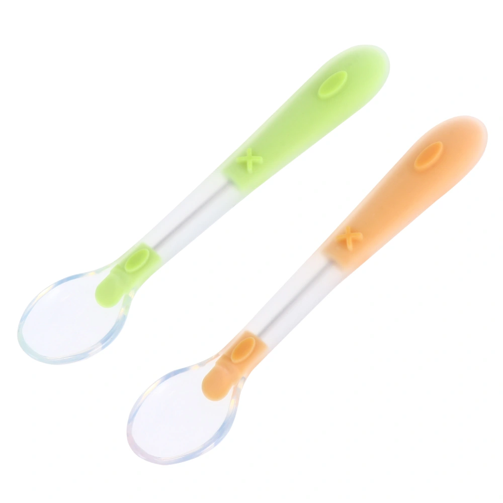 2PCS Adorable Baby Spoons Utensils Set Lovely Children Kids Toddler Spoon