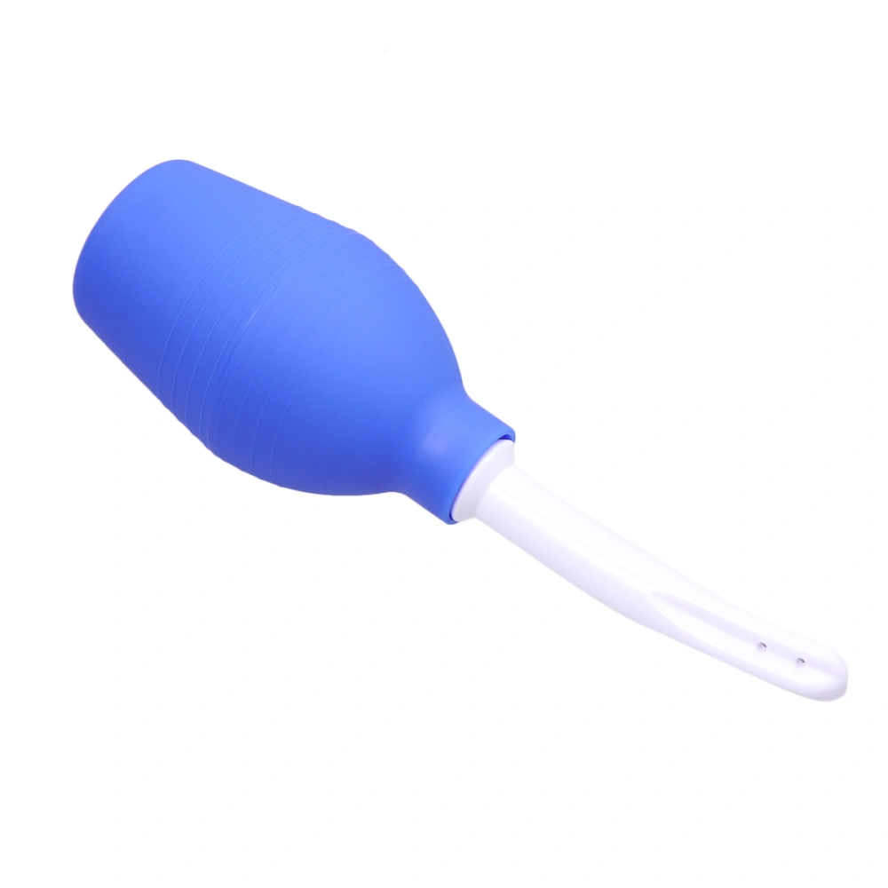 Enema Bulb Anal Douche 310ML Arc Shape Clean Enema Bulb Enema Cleaner for Women’s or Men’s Health (Blue)