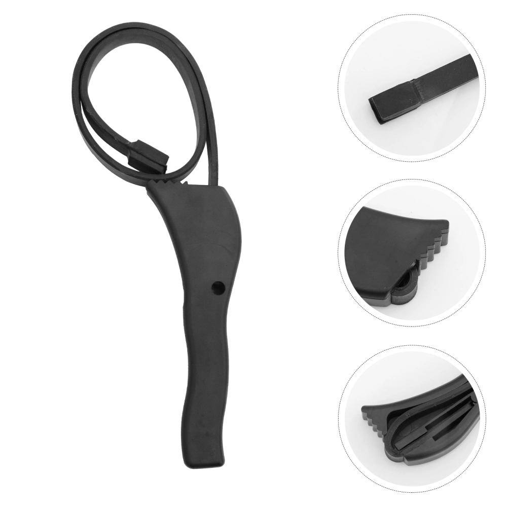 2 In 1 500mm Multifunctional Strap Wrench with Adjustable Rubber Strap Bottle Opener Auto Oil Filter Car Repair Spanner Hand Tools