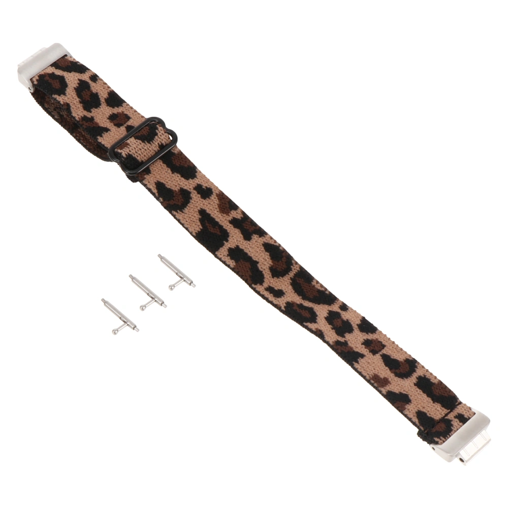 1pc Braided Nylon Strap Leopard Flexible Strap Compatible for Fitbit Inspire1