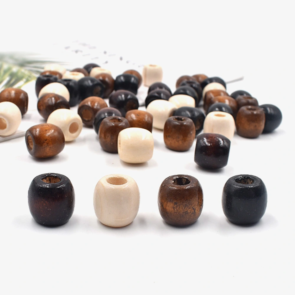 200pcs Wood Spacer Beads Wooden Beads Large Hole Beads Ornament Home Decor