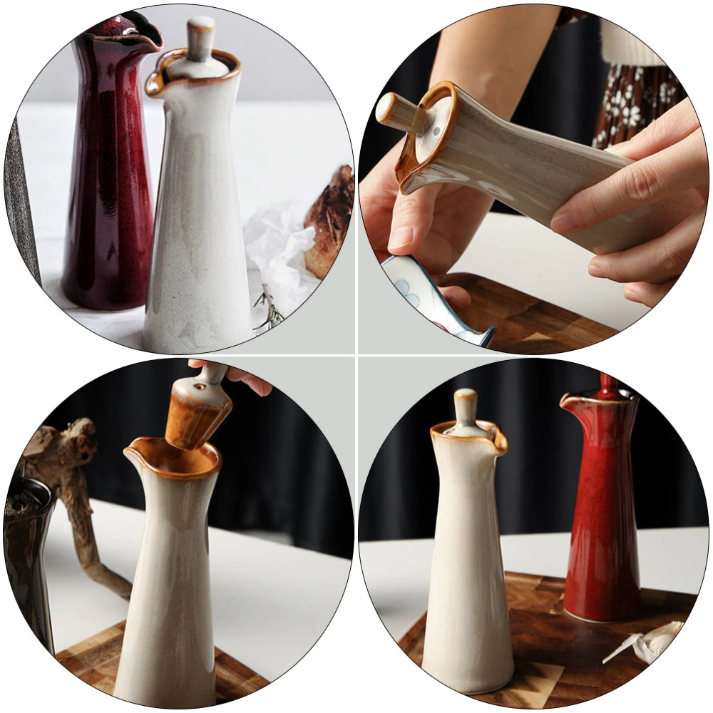 Japanese Style Condiment Bottle Multi-functional Oil Bottle Ceramic Seasoning Bottle