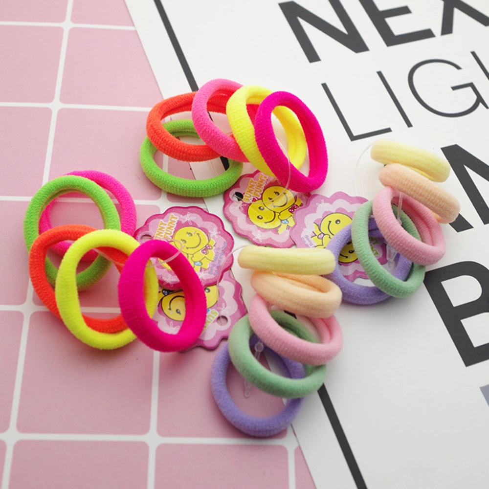 20pcs Baby Hair Ties for Kids Toddlers Colorful Small Seamless Hair Bands Ponytail Holder