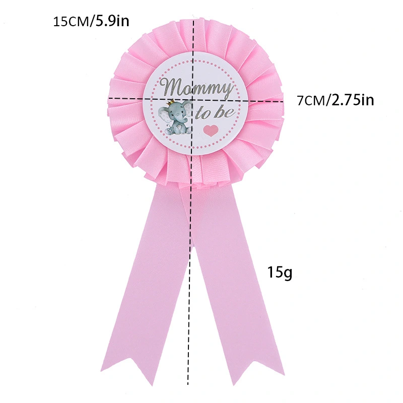 2pcs Baby Shower Badges Mommy and Daddy Badge Decorations Gender Reveal Badges