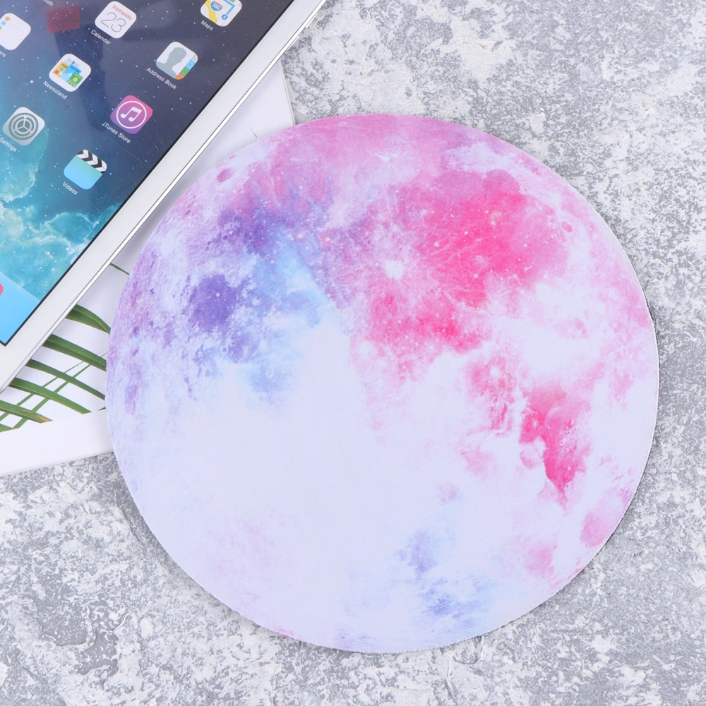 Circular Mouse Pad Full Moon Computer Mouse Pad Rubber Cloth Mouse Mat for Office Laptop (Diameter22cm x Thickness3mm)