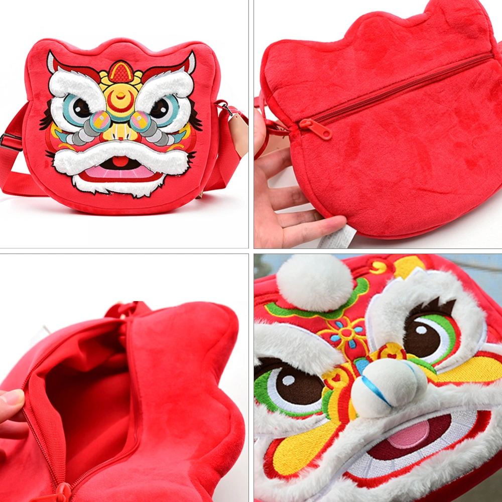 Single-shoulder Bag Lovely Dance Lion Plush Bag Girl Messenger Bag Crossbody Bag