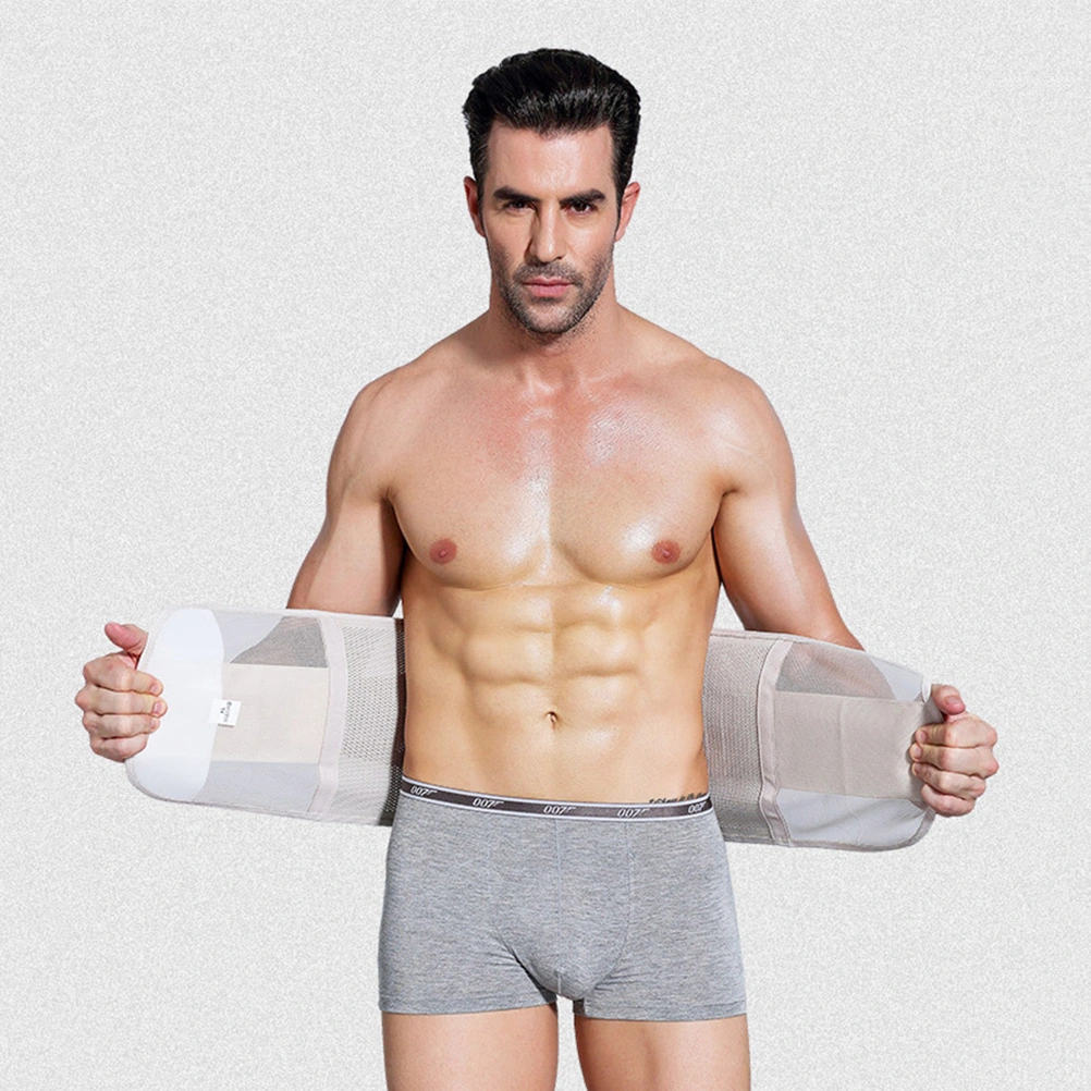 Men Woman Slimming Trimmer Waistband Body Weight Loss Waist Belly Fat Calorie Burning Belt Size L (Skin Color)