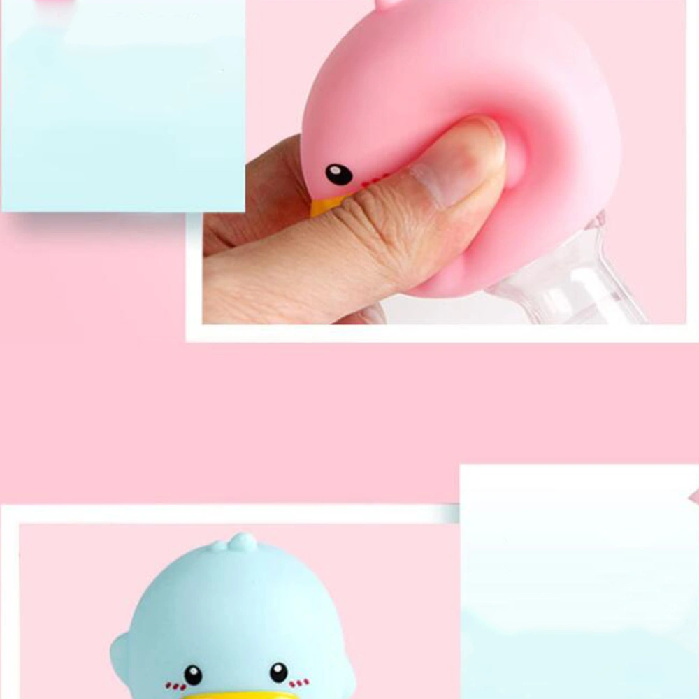 Lovely Baby Hand Stick Baby Handbell Baby Toy Duck Shaped Hand Rattle Toys Infant Playings for Newborn Toddlers(Pink)