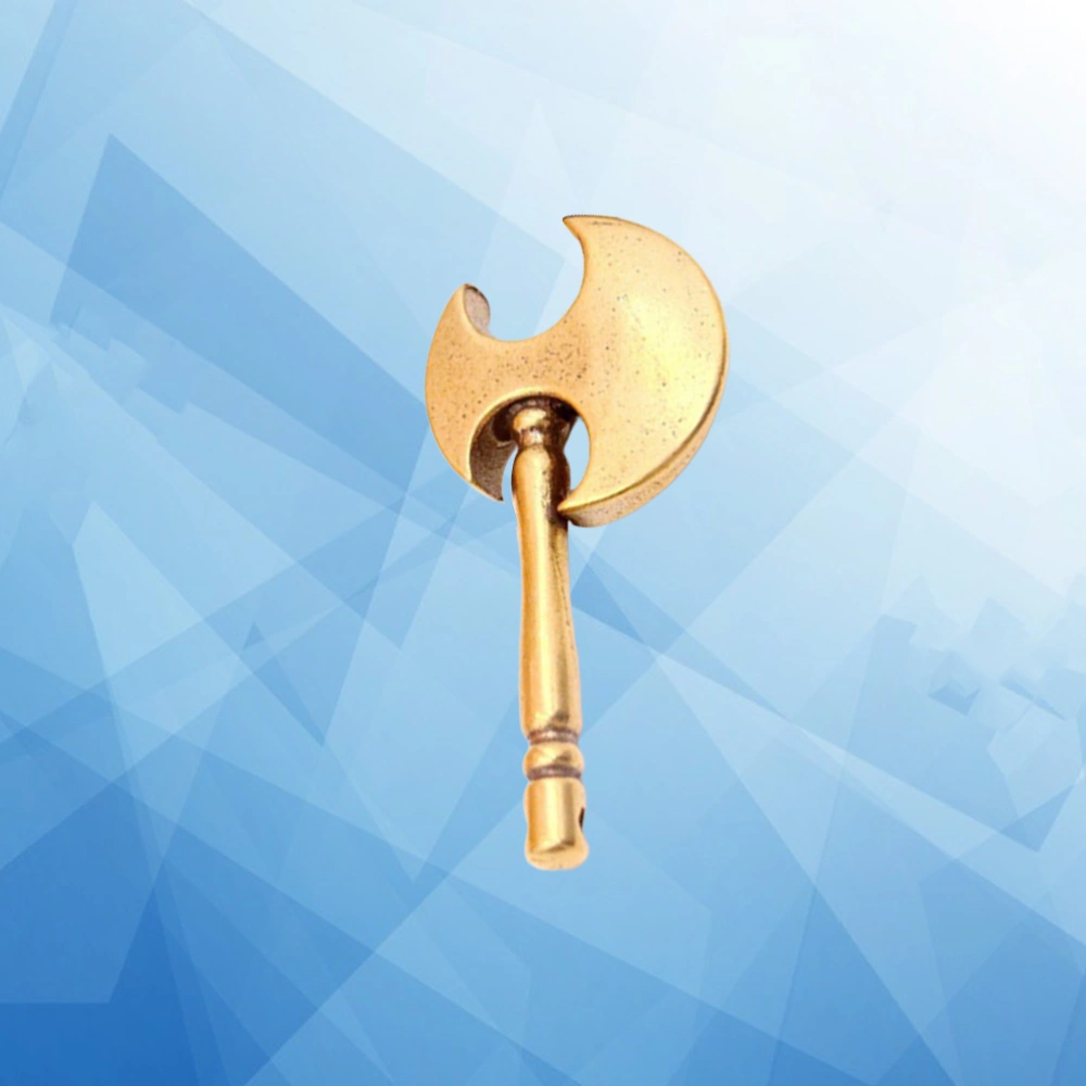 Axe Shape Pendant DIY Key Ring Pendant Creative Hanging Decor Charms Jewelry Making Accessories for Keychain Necklace (Golden)