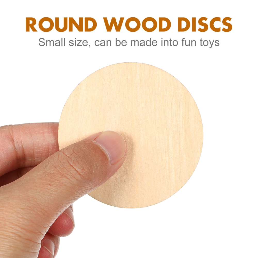 50 Pcs Unfinished Wood Circles Round Discs Cutouts Wooden Circles Blank Round Wood Circles for DIY Crafts Painting Staining Home Decoration