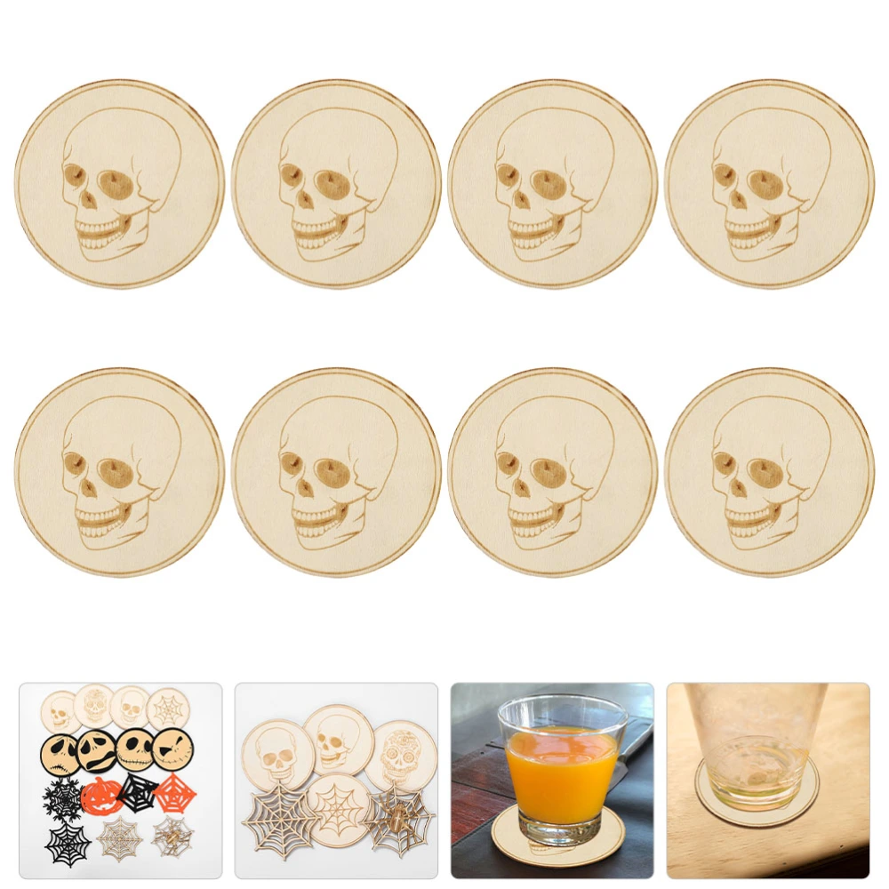 8Pcs Household Cup Pads Wear-resistant Cup Coasters Convenient Wood Coasters Home Accessory