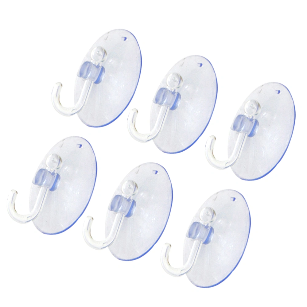 20Pcs 5cm Transparent Hooks Punch-Free Suction Cup Pothook Traceless Hangers Self-Adhesive Wall Hanger