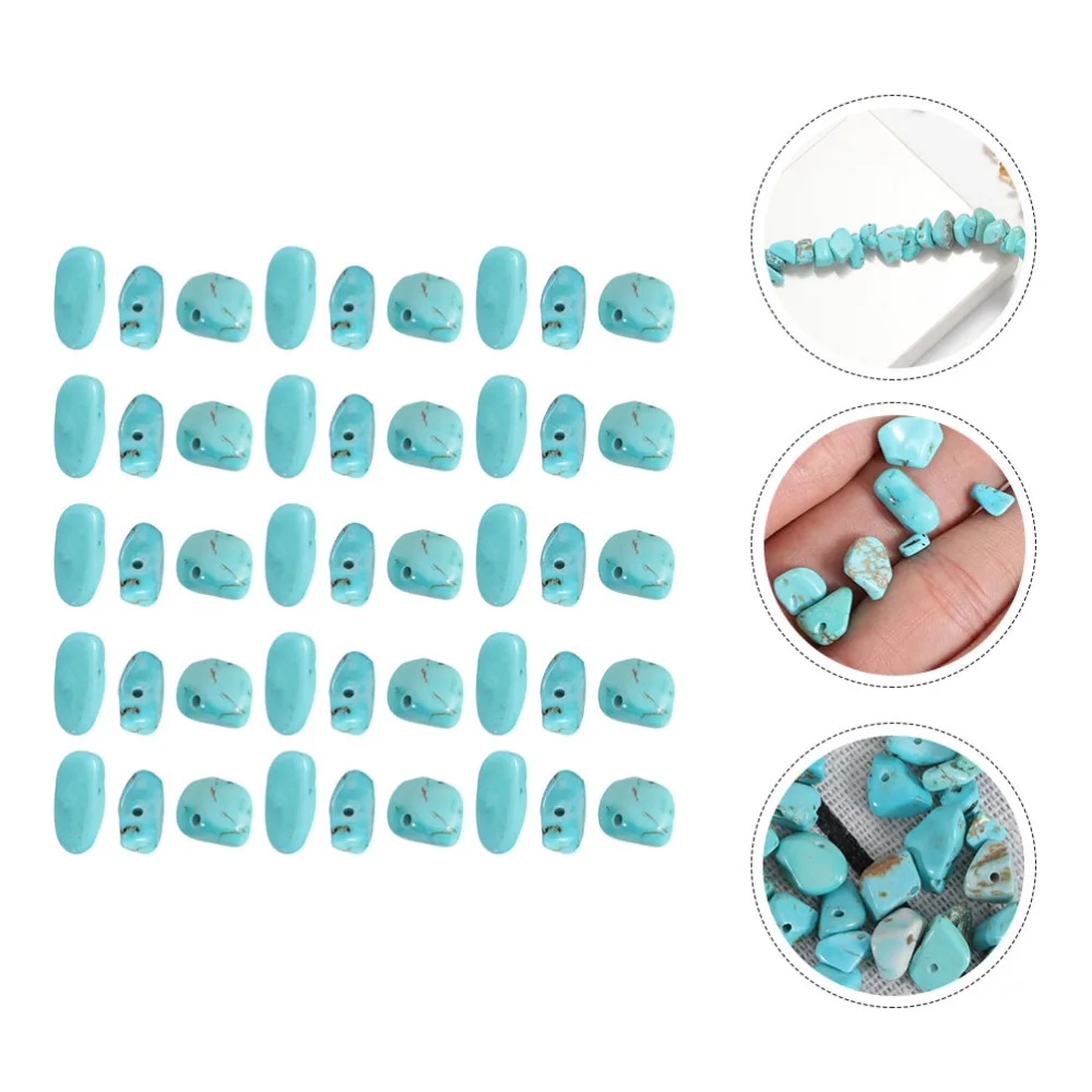 0.04kg Turquoise Crystal Chips Stones Bead Irregular Shaped  Drilled Loose Bead