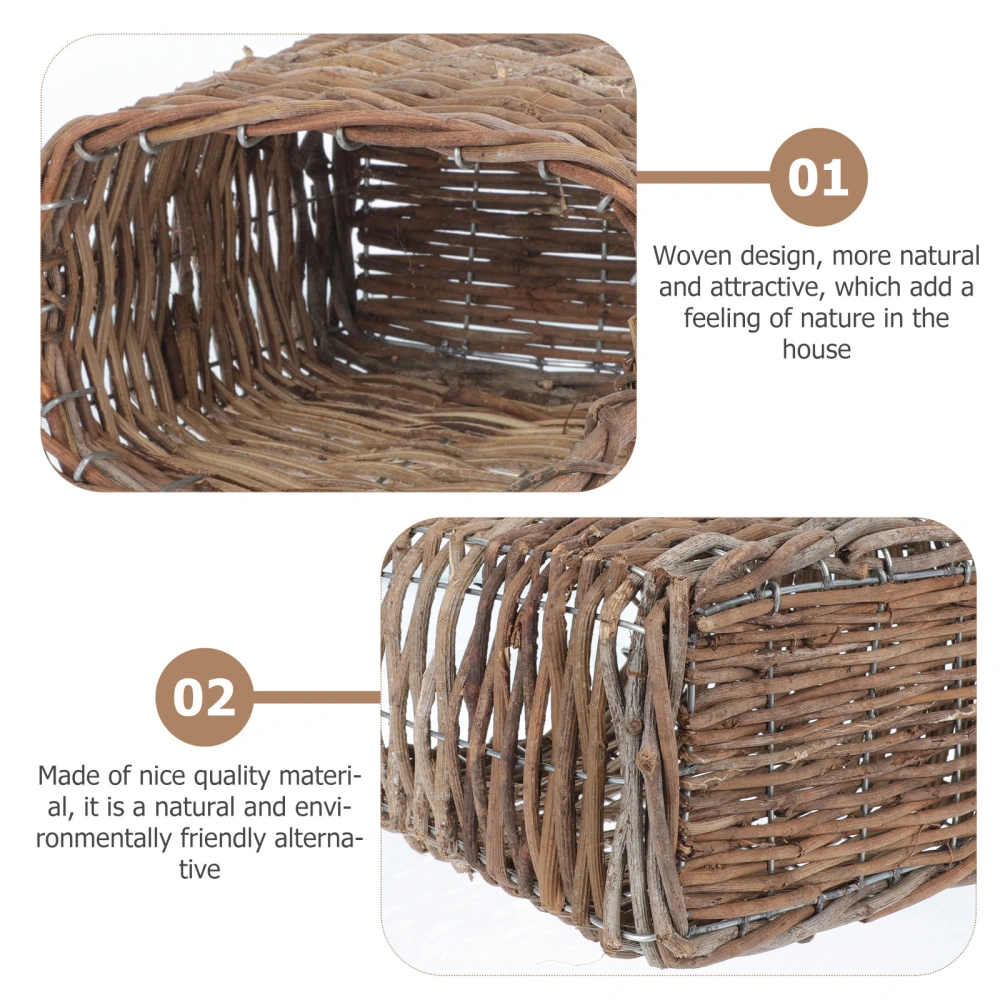 1pc Hand-held Basket Wedding Decorative Basket Gift Flower Basket Party Supply