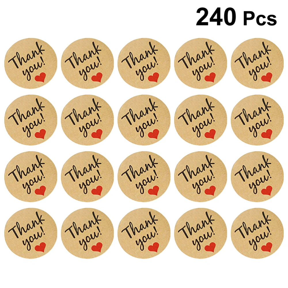 20 Sheets Round Seal Cookie Bag Decoration Decal Stickers Thanksgiving Day Supplies Album Sealing Sticker Gift Bag Book Sticker for Wall Window Scrapbook -Thank You