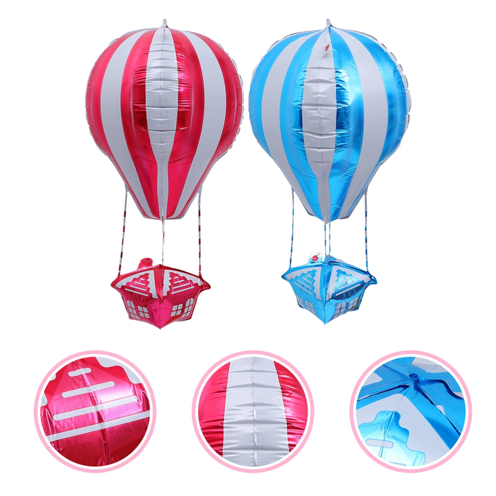 4 Pcs Hot Air Balloon Shape Aluminum Film Balloons Party Balloons Photo Props