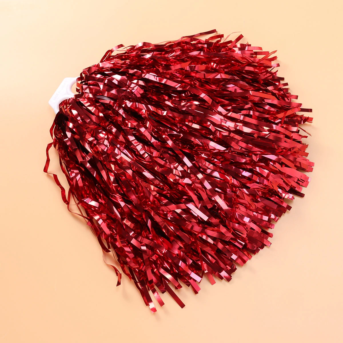 1 Pair of Plastic Ring 50g Cheering Squad Spirited Fun Cheerleading Kit Cheer Poms for Both Kids College and High School Competition Cheering Sports Events (Red)