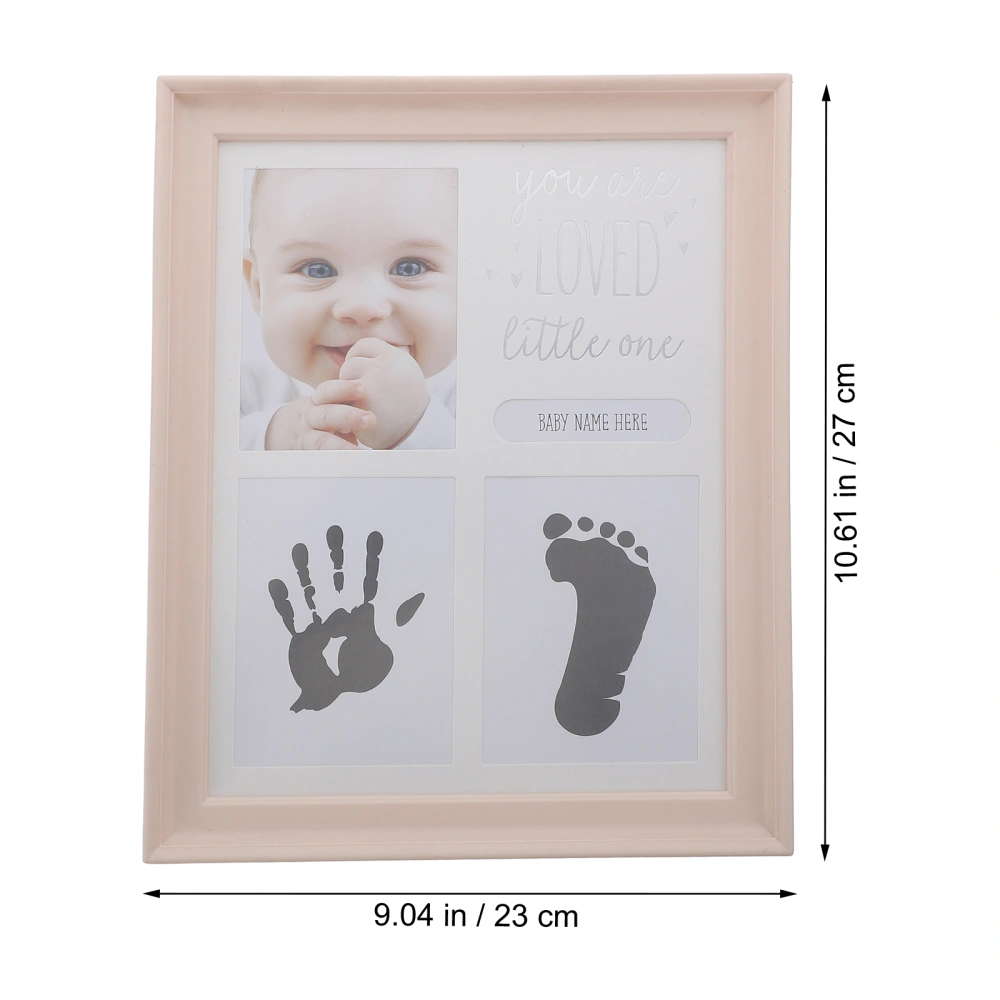 1 Set Baby Handprint Ink Pad Photo Frame Newborn Baby Shower Gift for DIY