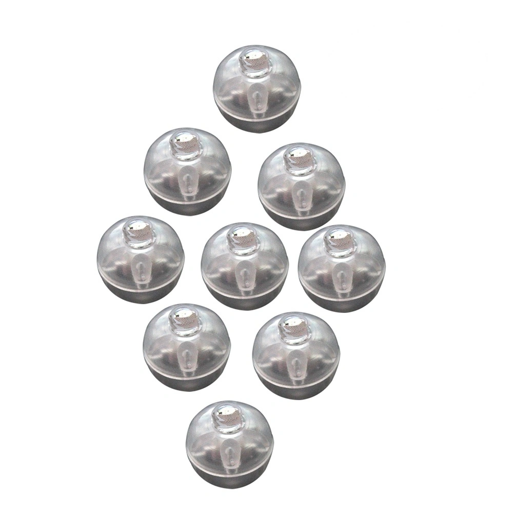 100 PCS Round LED Flash Ball Lamp Balloon Light Ornament Christmas Wedding Party Decoration (Yellow)