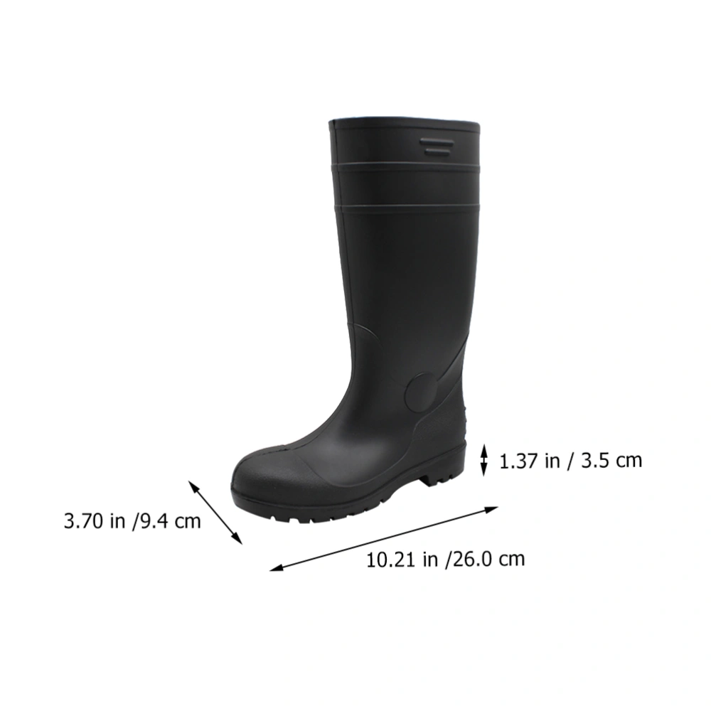 1 Pair Rain Boots for Men with Safety Steel Toe Waterproof Protective Footwear