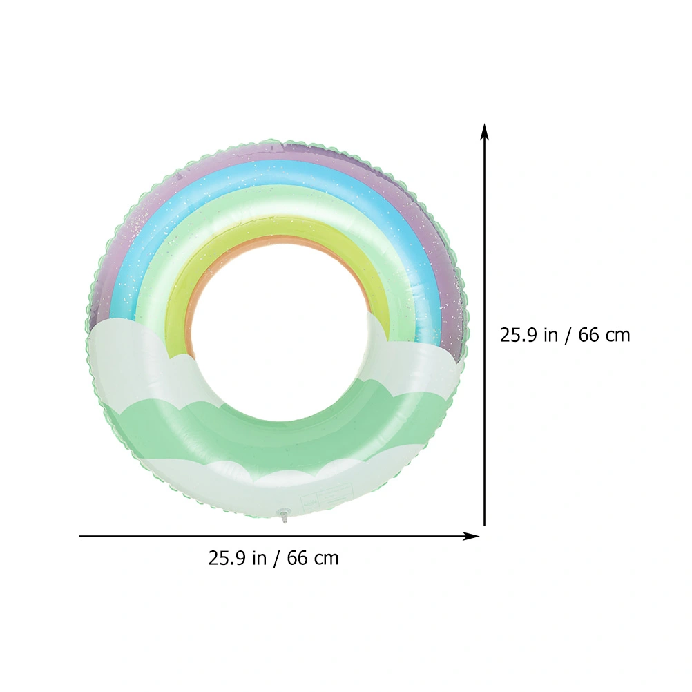 Cloud Pattern Swim Ring Portable Summer Water Toy Outdoor Pool Inflatable Swim Ring