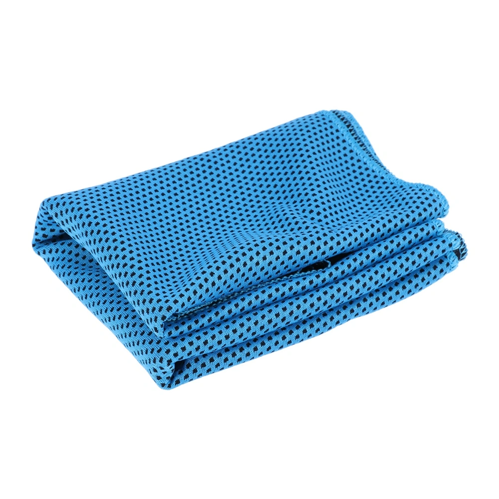 Microfiber Chilly Towel Ice Scarf Neck Cooler for Sports Yoga Gym Fitness 28x83cm (Light Blue)