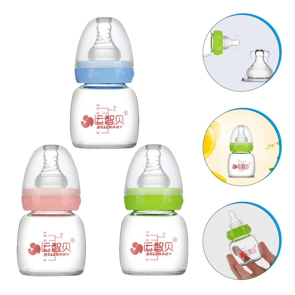 3pcs Baby Bottles Kids Breastfeeding Bottles Babies Medicine Feeders 60ml