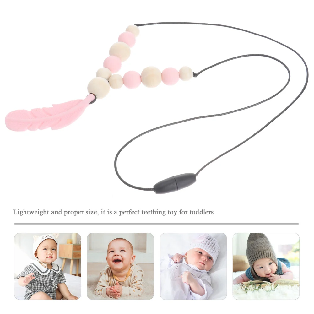 Silicone Molar Necklace Newborn Teether Baby Soothing Toy Infant Biting Toy