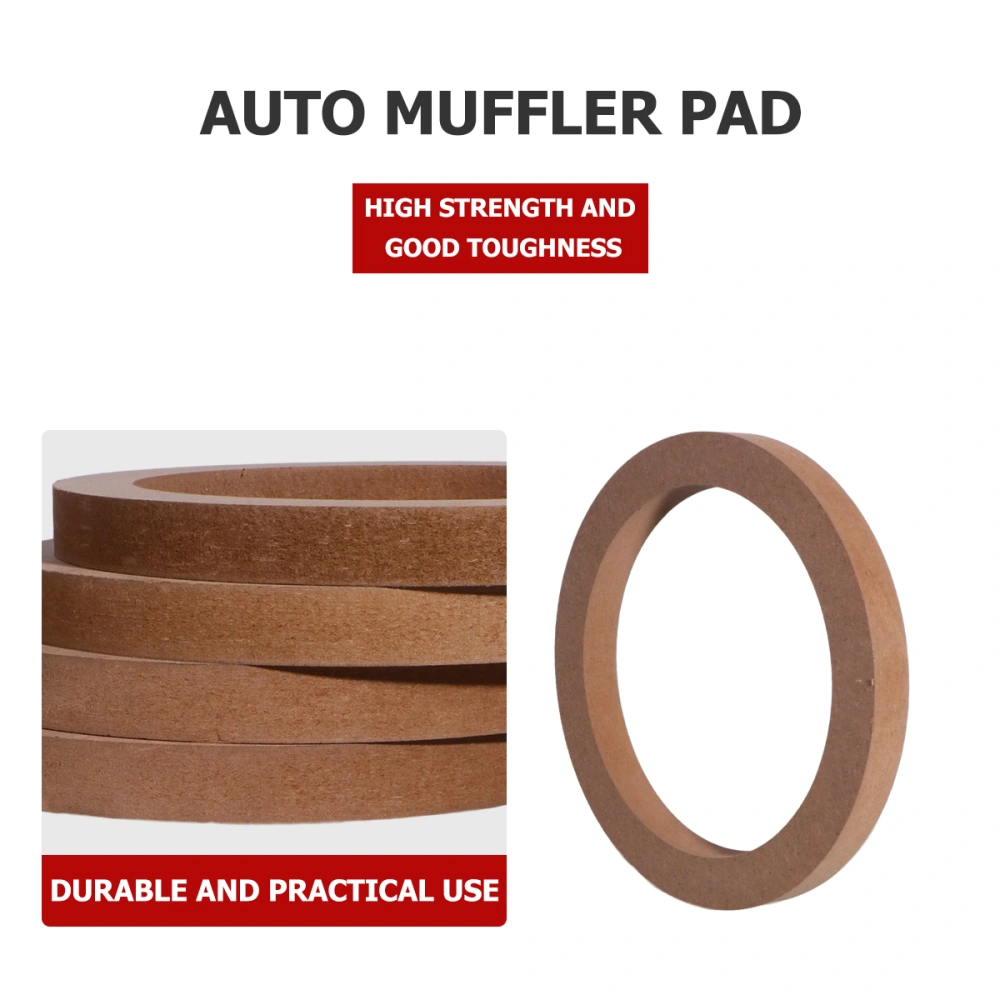 2pcs 6.5 Inches Wood Board Pad Car Speaker Mat Muffler Wooden Pad Automobile Sound-proof Sealing Pad Car Accessories