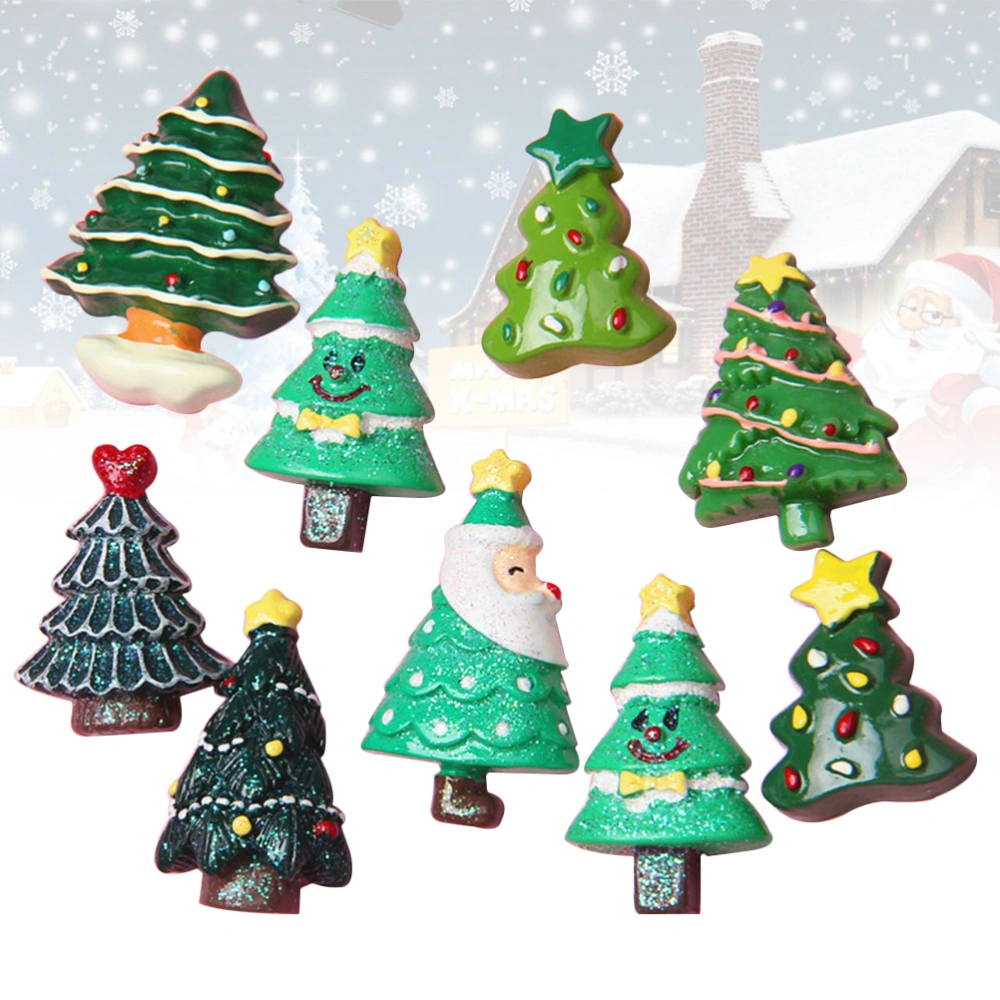 30Pcs Christmas Cell Phone Shell Decoration Resin Pencil Case Accessories DIY Ornament Decals for Kids Decoration