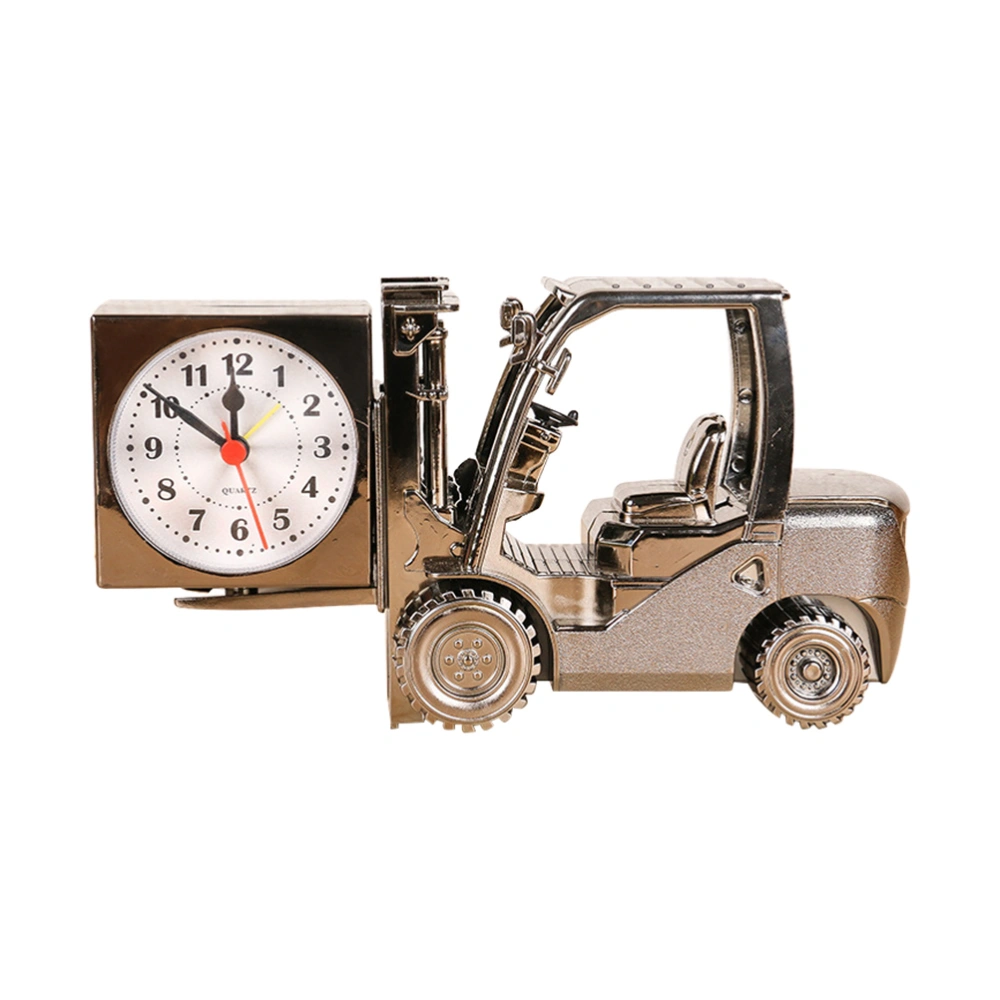 Forklift Truck Alarm Clock Retro Nostalgia Alarm Clock Forklift Truck Alarm Clock Adornment (Black Gold Color without Battery)