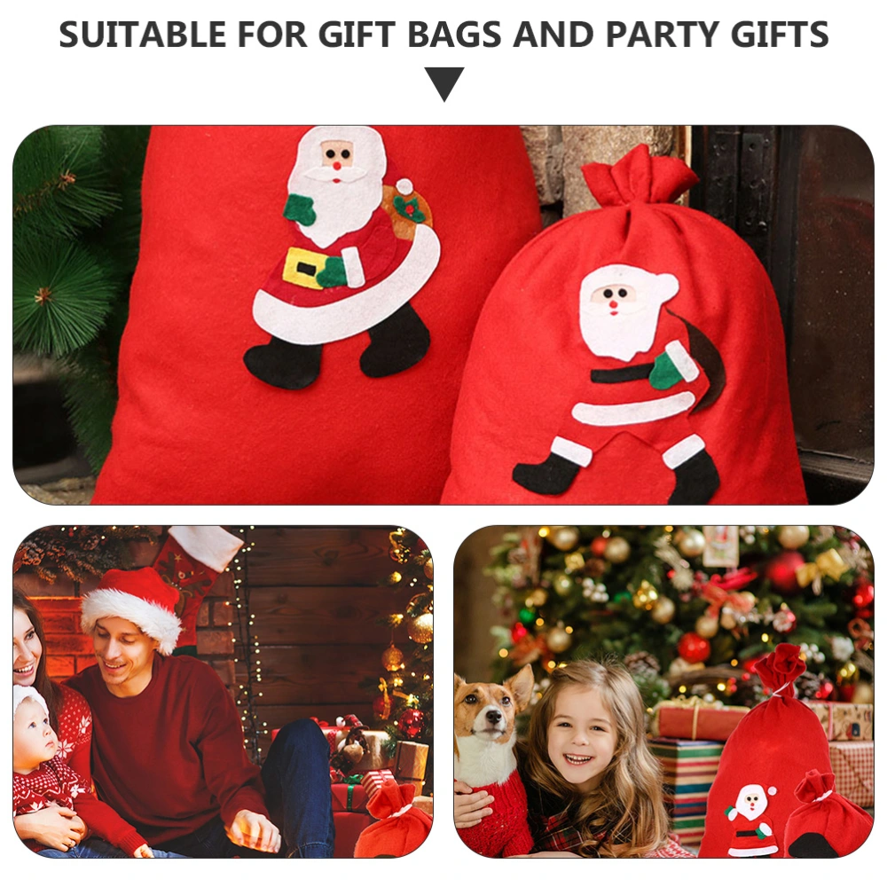 2pcs Christmas Theme Non-woven Fabric Storage Pouches Gift Bags (Random Style)