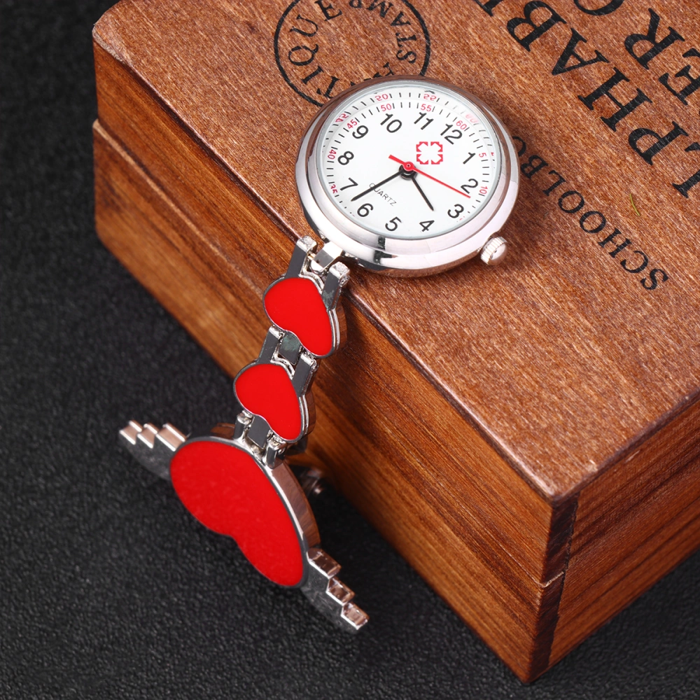 Creative Nurse Hanging Watch Doctor Hanging Watch Fashion Hanging Watch Doctor Pocket Watch for Decor Use (Red)