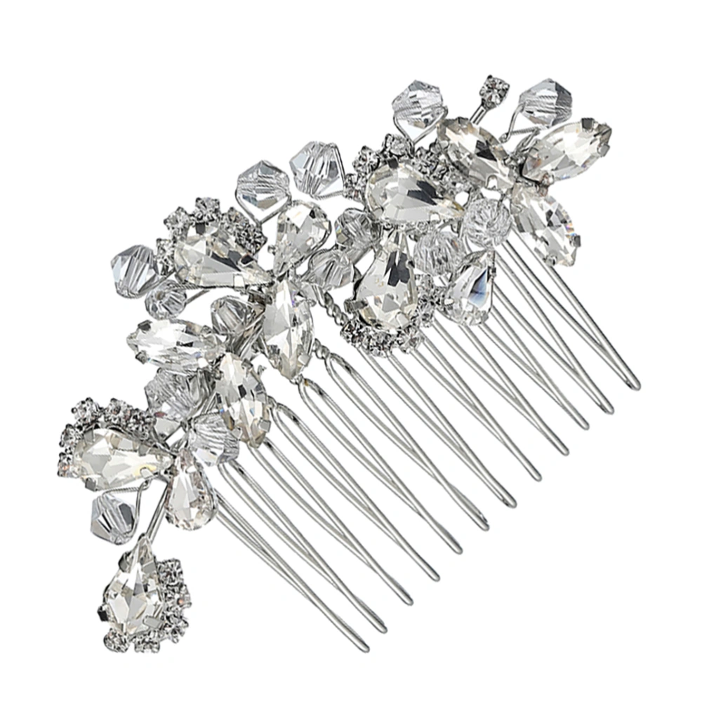 1pc Shiny Bride Hair Clip Rhinestone Wedding Party Headdress Decoration