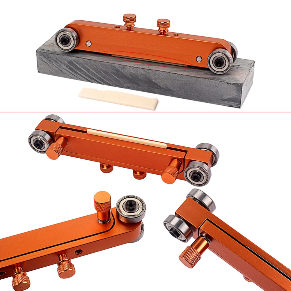 Guitar Saddle Roller Polisher Saddle Nut Sander Abrasive Saddle File Tool Guitar Accessories (Orange)