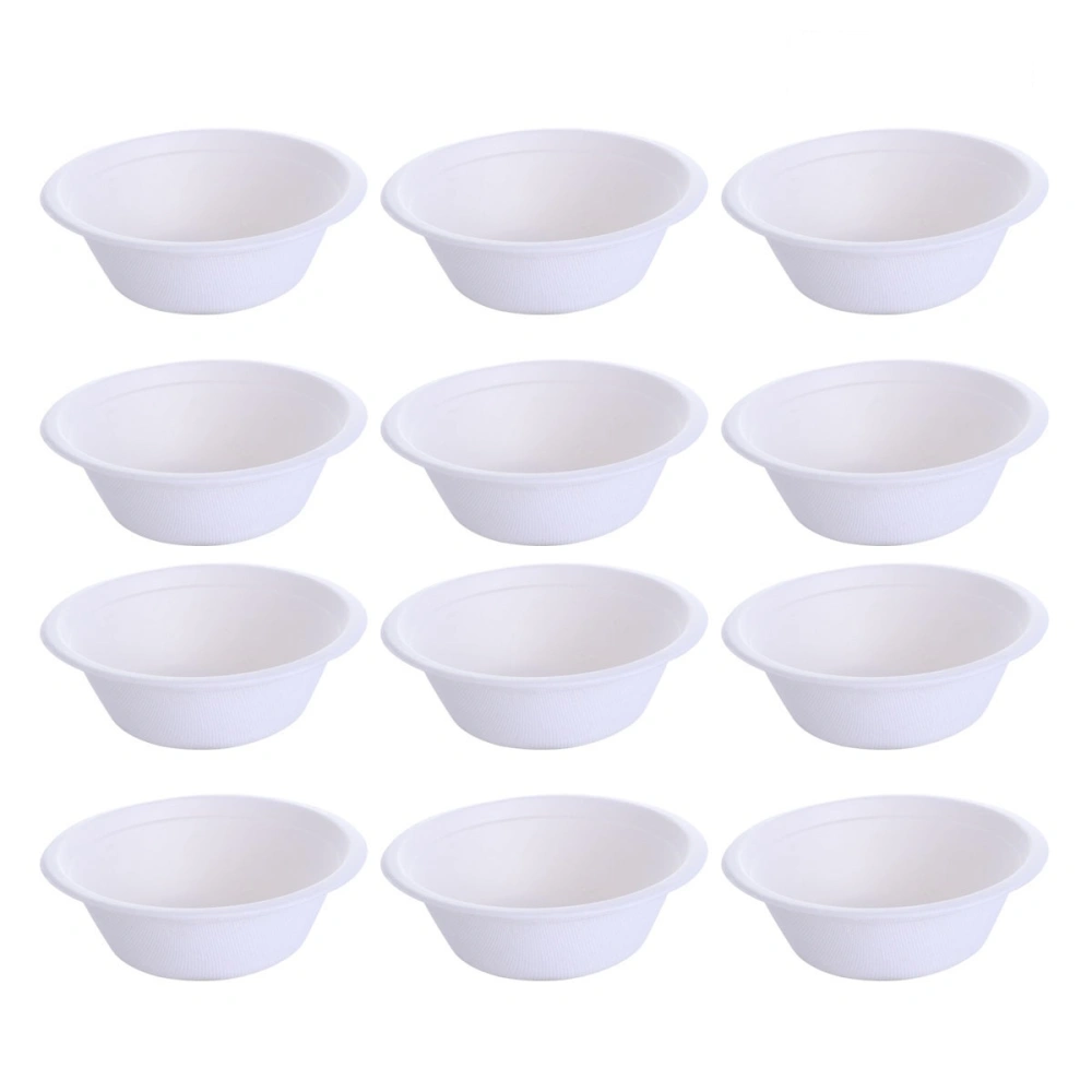 25pcs Paper Bowl Disposable Round Shape Food Bowl Dinnerware Tableware for Party Banquet Home