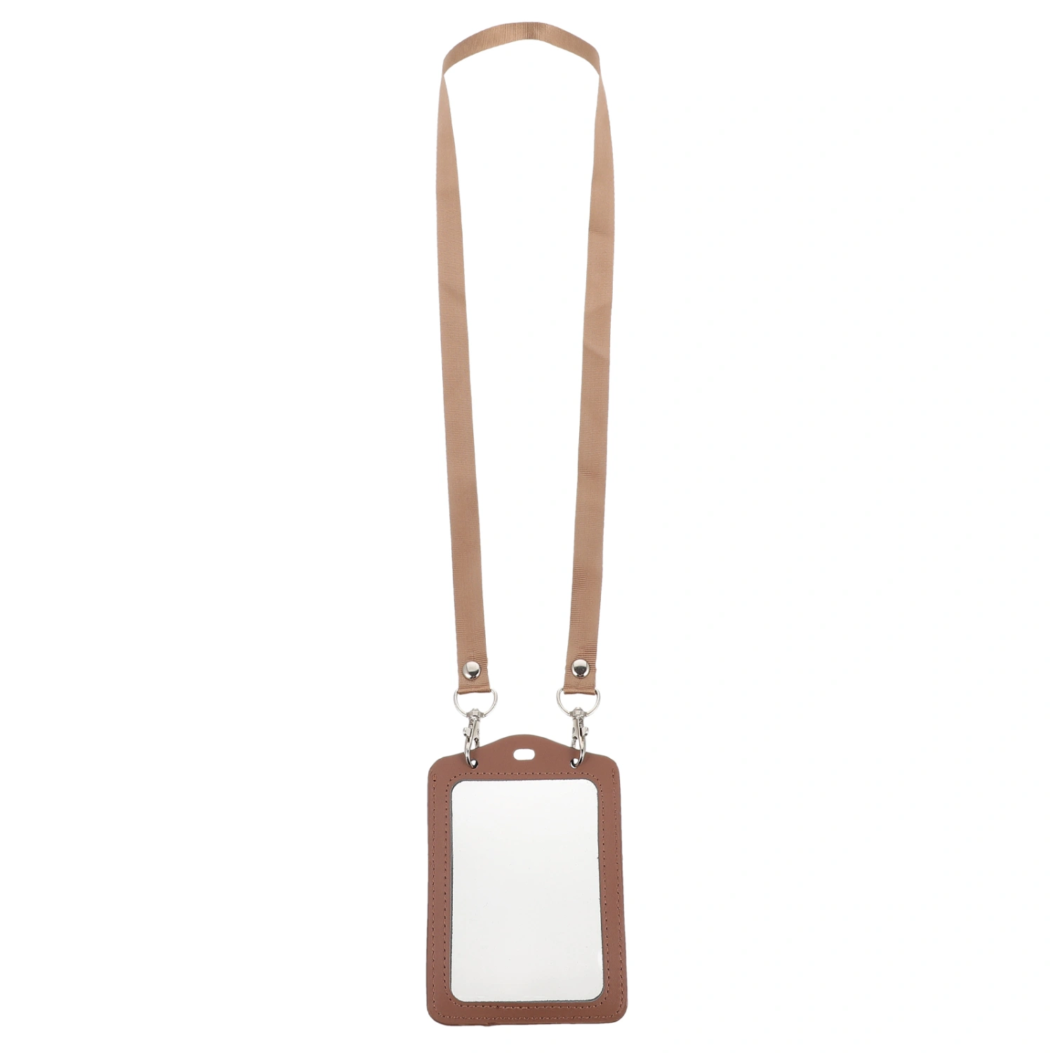 Portable ID Cards Holder Lanyard Work Cards Protective Cover Double-sided Cards Holder