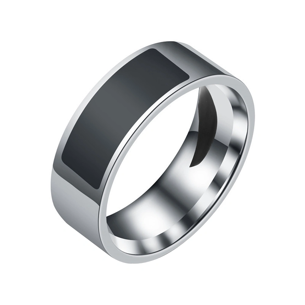 8mm NFC Tag Smart Ring Wearable Smart Rings Finger Digital Ring for Android Phone with Functions - Black(#7)