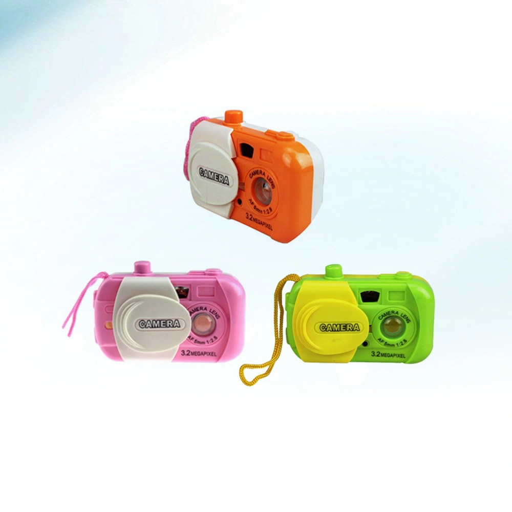 3pcs Children Learning Study Projection Simulation Mini Camera Kids Educational Toy(Random Color)