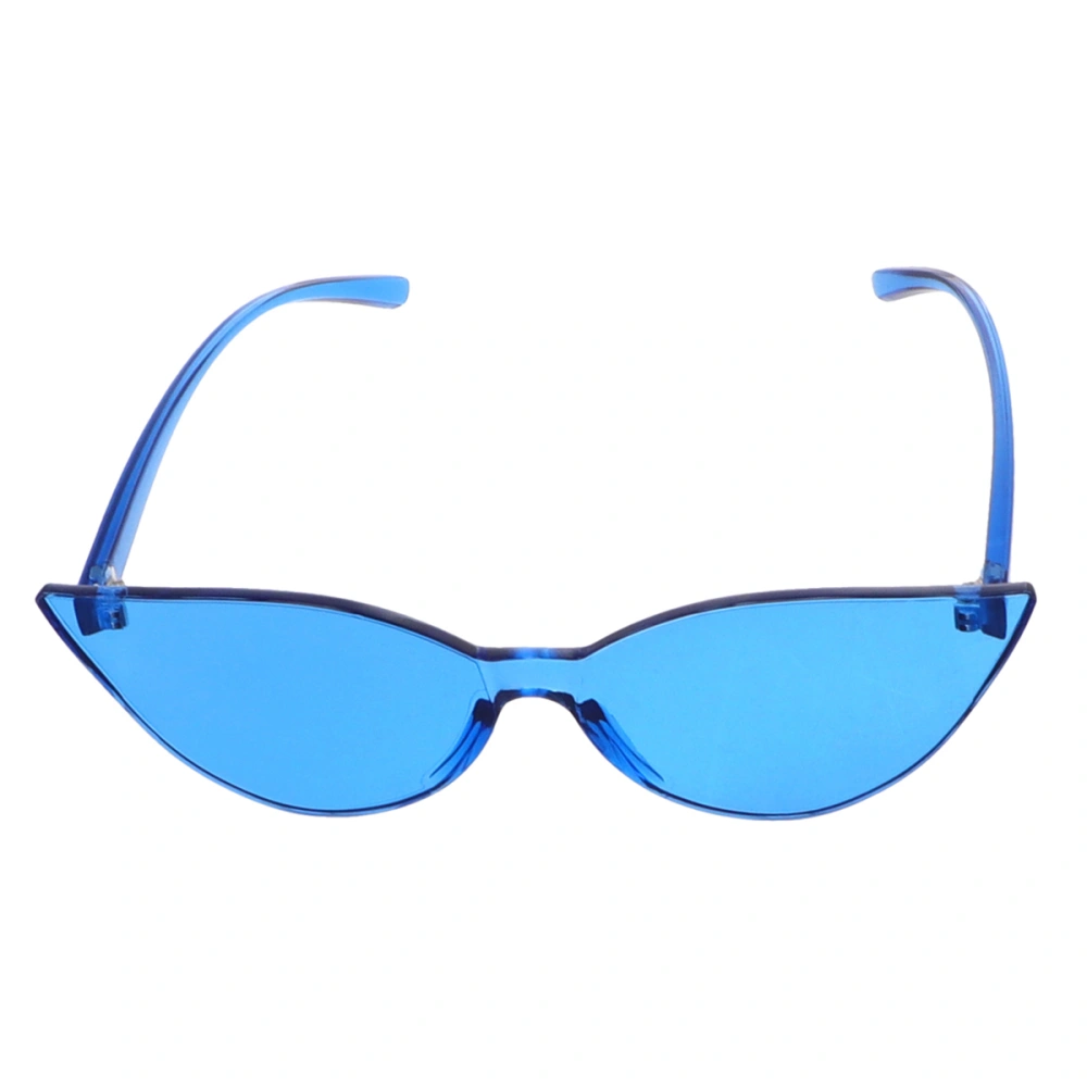 Cat Eye Sunglasses Creative Eyeglasses Decorative Party Glasses Beach Eyewear for Female Women (Blue)